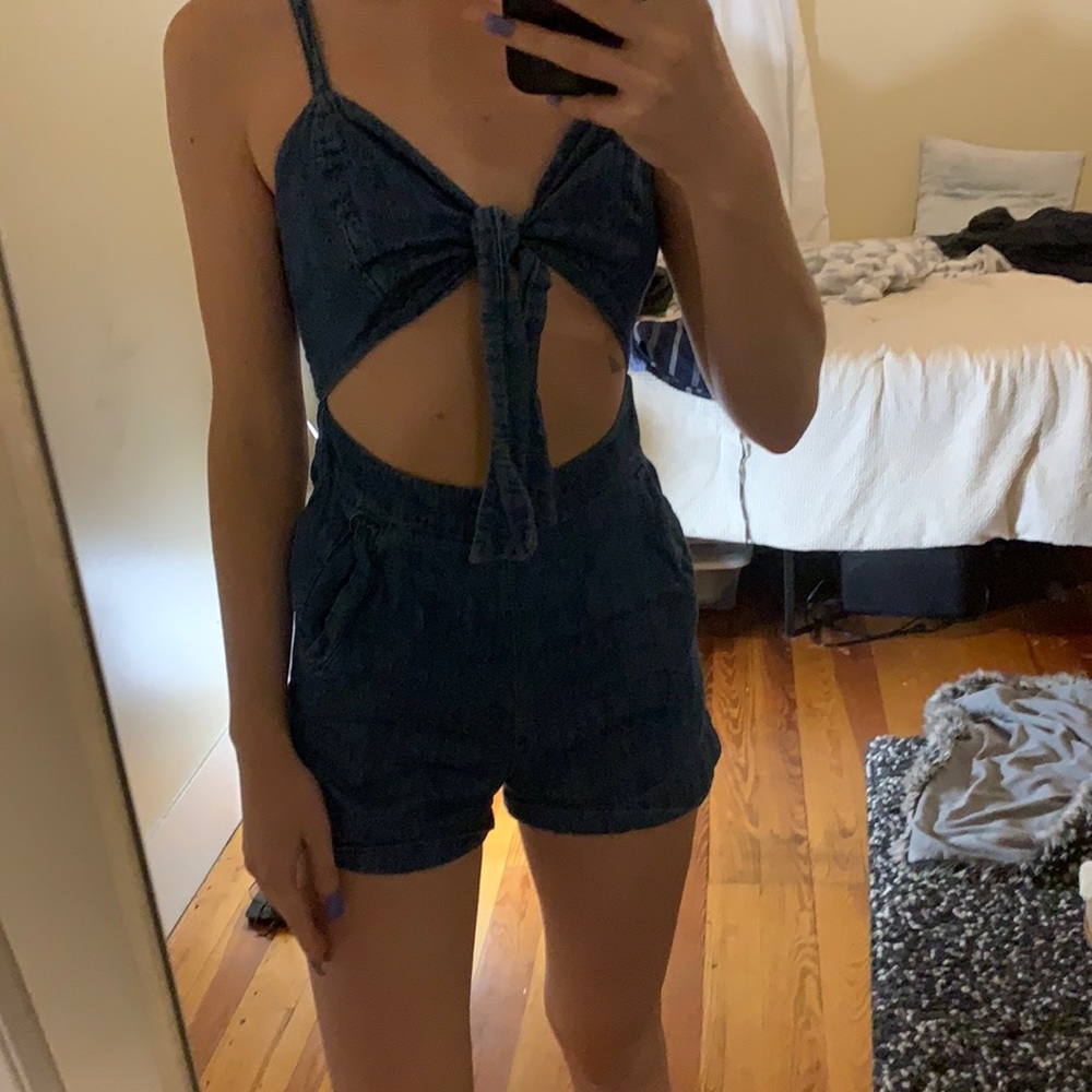 Denim romper